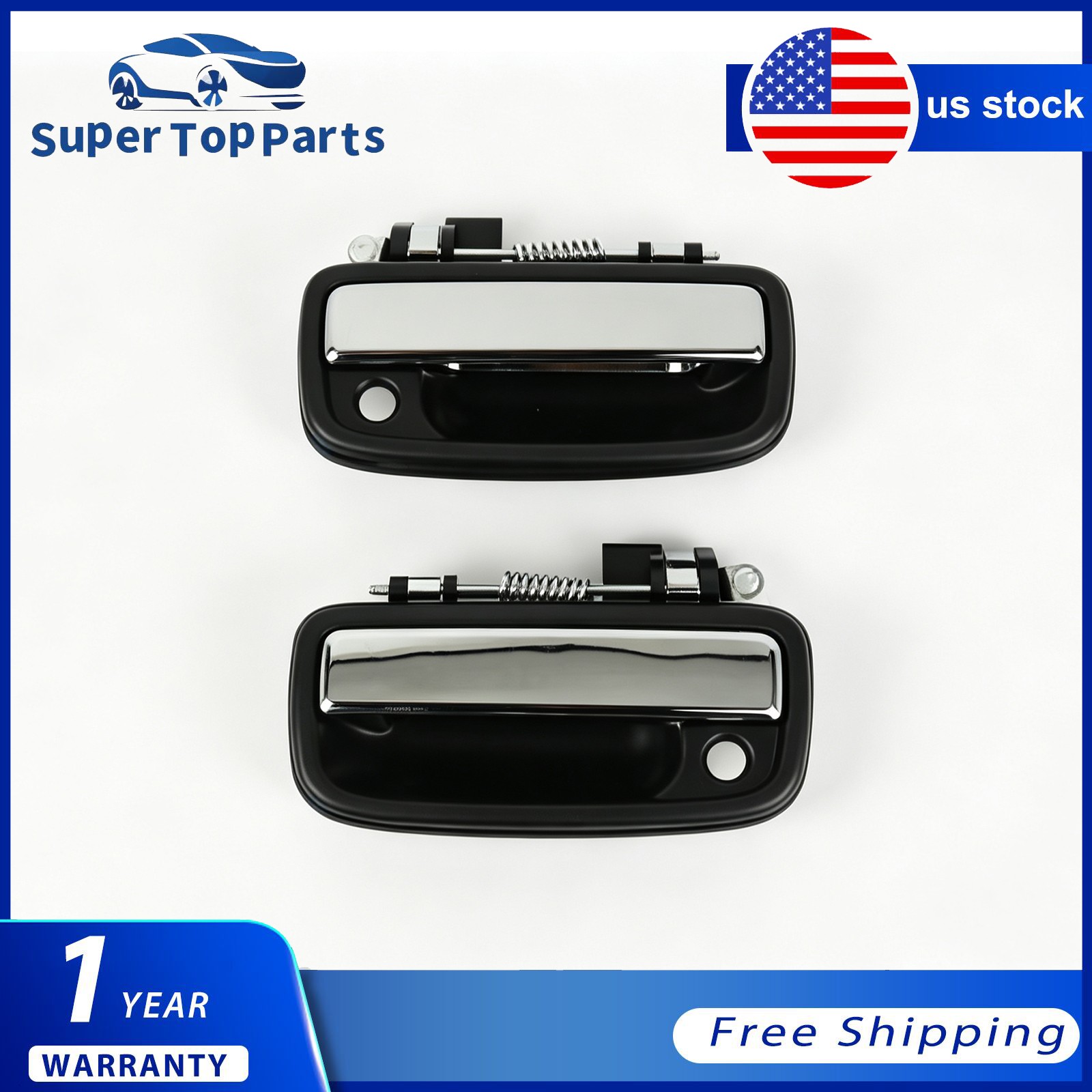 2x Front Metal Exterior Door Handle for Toyota Tacoma 95-04