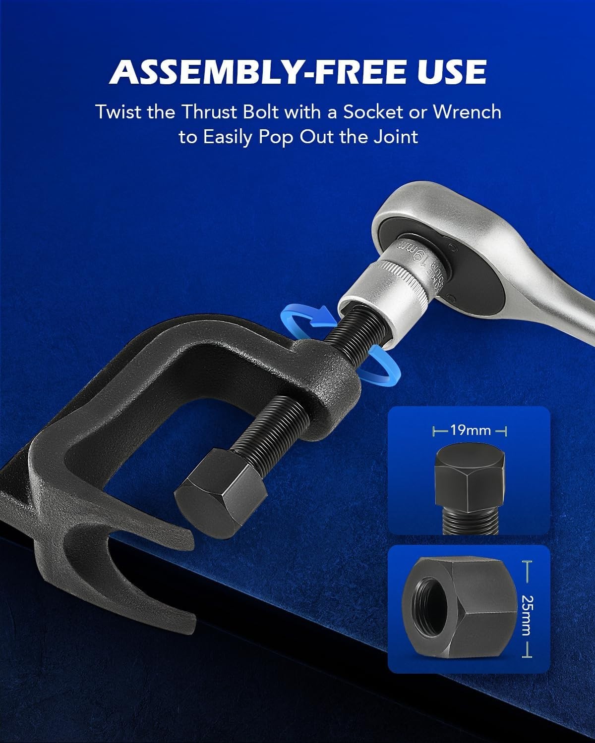 Universal Ball Joint Puller with Lower Control Arm Prying Tool 2-3/8 in.