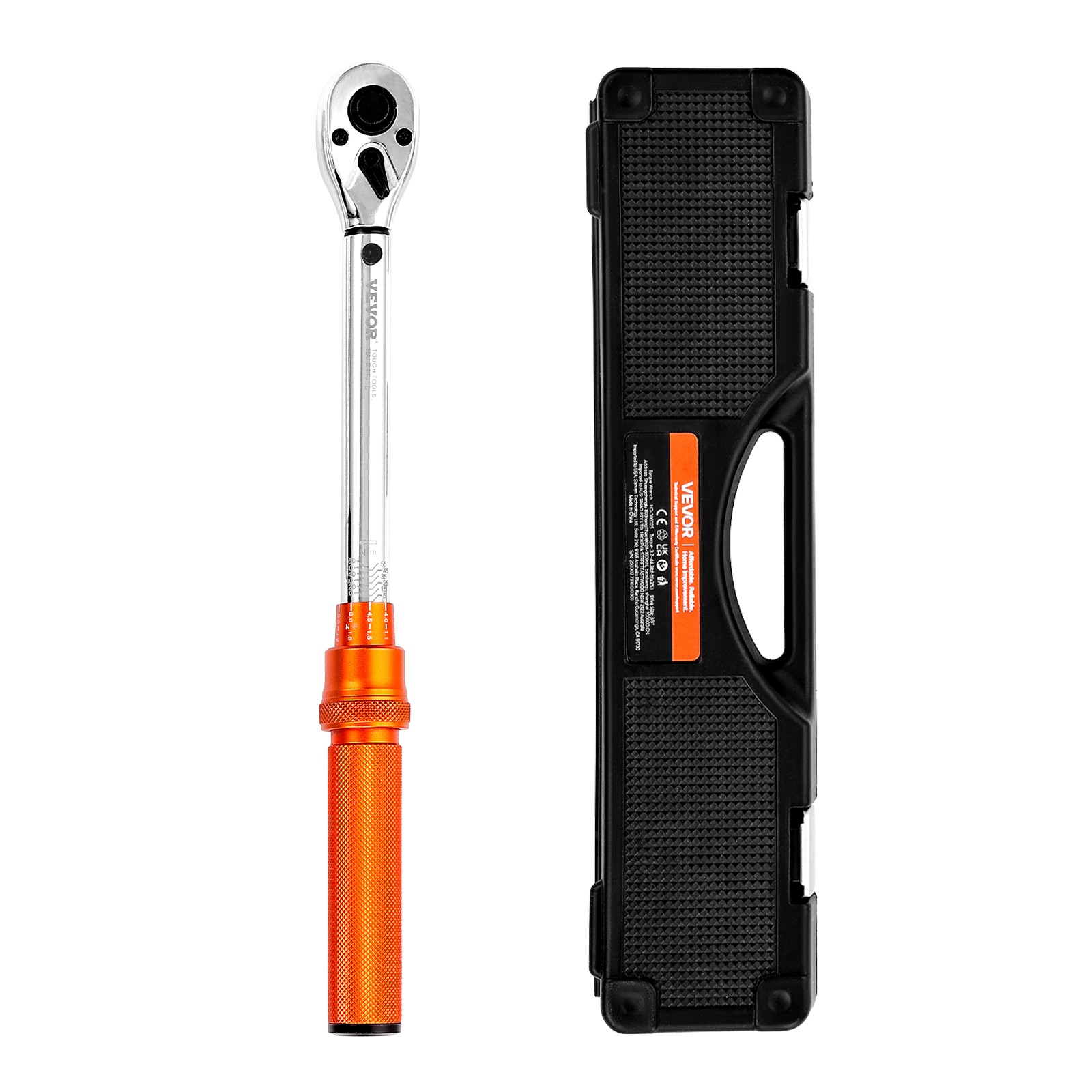 VEVOR Click Torque Wrench Set 3/8Inch Drive 5-60 N.m / 3.7-44.3 lbf.ft