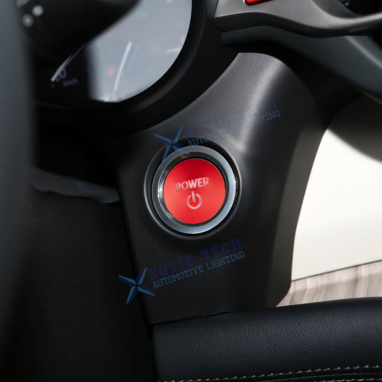 Red Power Engine Start Stop Push Button Trim For Toyota Camry Tacoma Prius RAV4