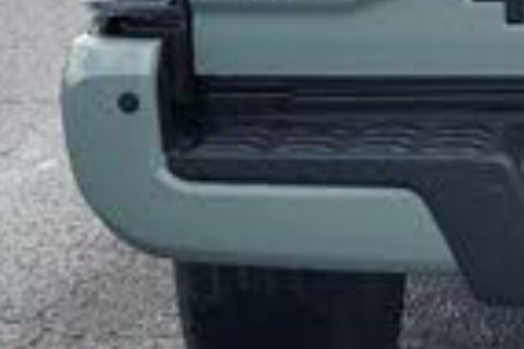 Tacoma Painted 6X3 Lunar Rock Driver Rear Bumper End Cap LH 16-23 Sensor Hole
