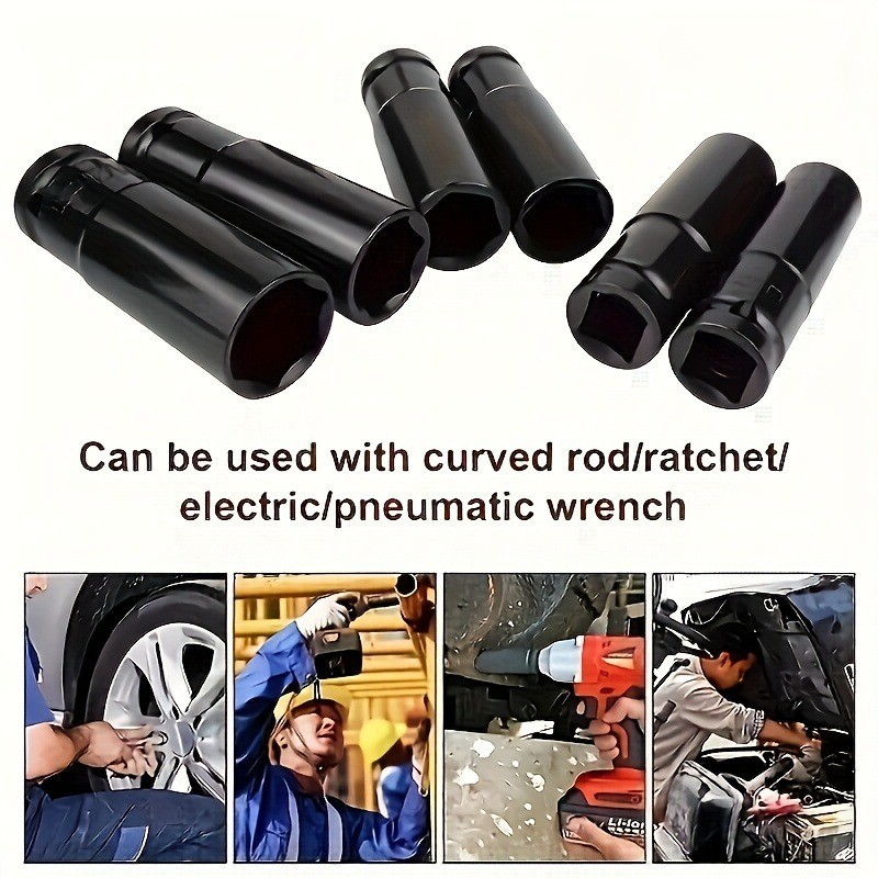 10PCS 1/2″ Deep Impact Socket Set Drive 6 Point Metric Garage Tool 10 – 24mm USA
