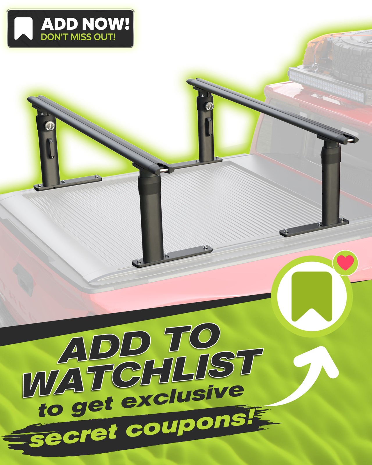 T-Slot Tonneau Bed Rack Base Adjustable For Tacoma Gladiator Colorado Ranger