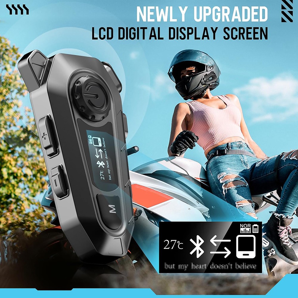 Waterproof Motorcycle Helmet Headset Wireless Bluetooth Headphone Speaker