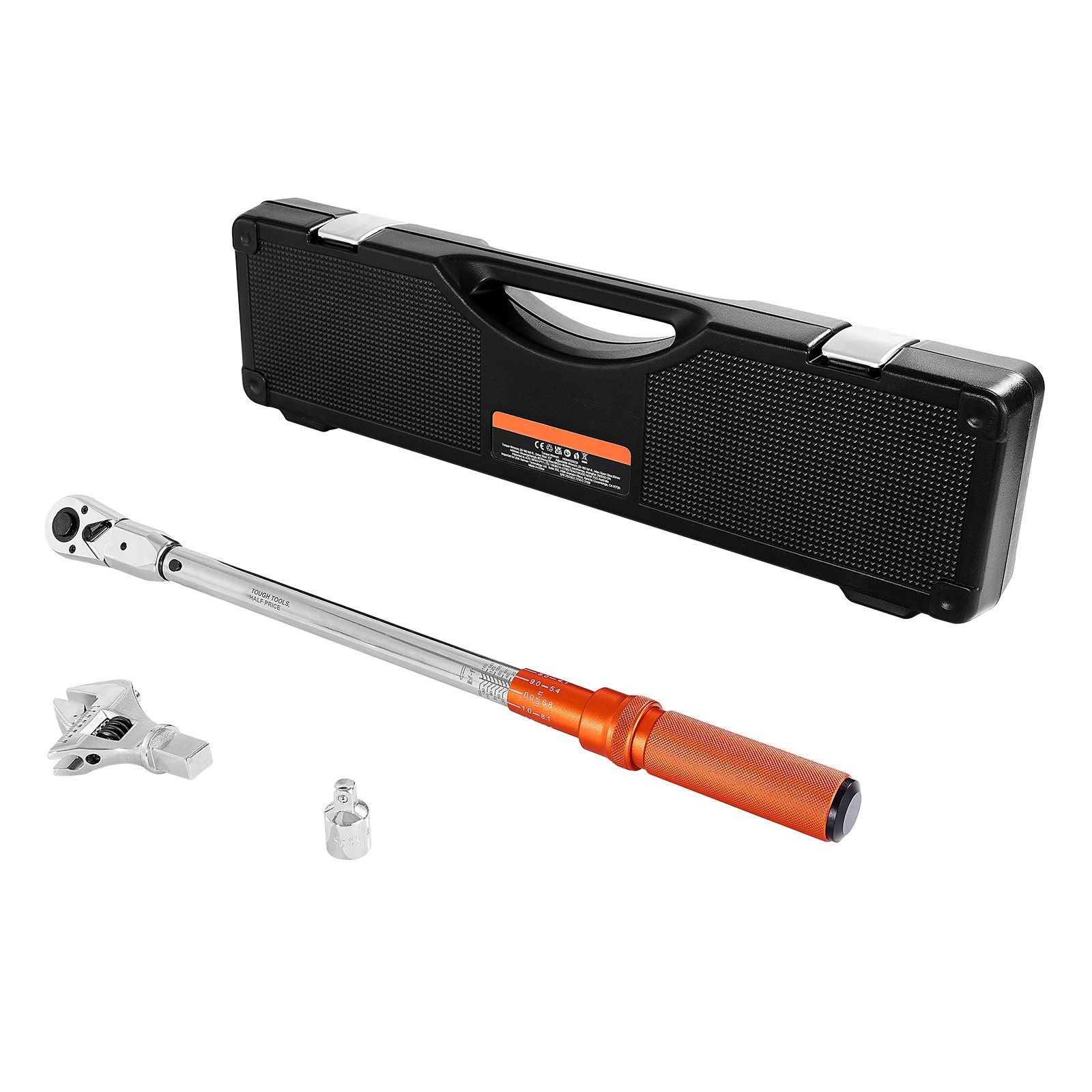 Click Torque Wrench w/ Interchangeable Heads 1/2, 20-160 lb-ft, ±2% Precision
