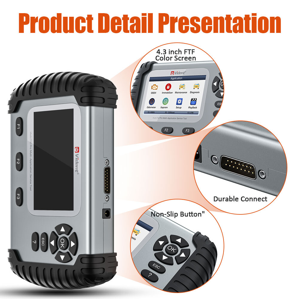 Vident 702Pro MAX Car All System Bidirectional OBD2 Scanner Diagnostic Tool TPMS
