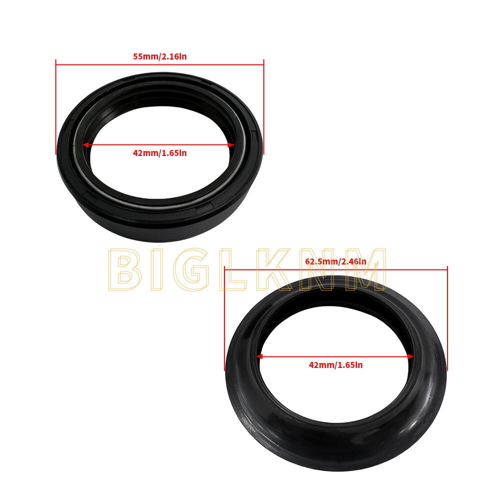 4pcs 43x55x11 Motorcycle Front Fork Damper Shock Absorber Oil Seal & Dust Seals
