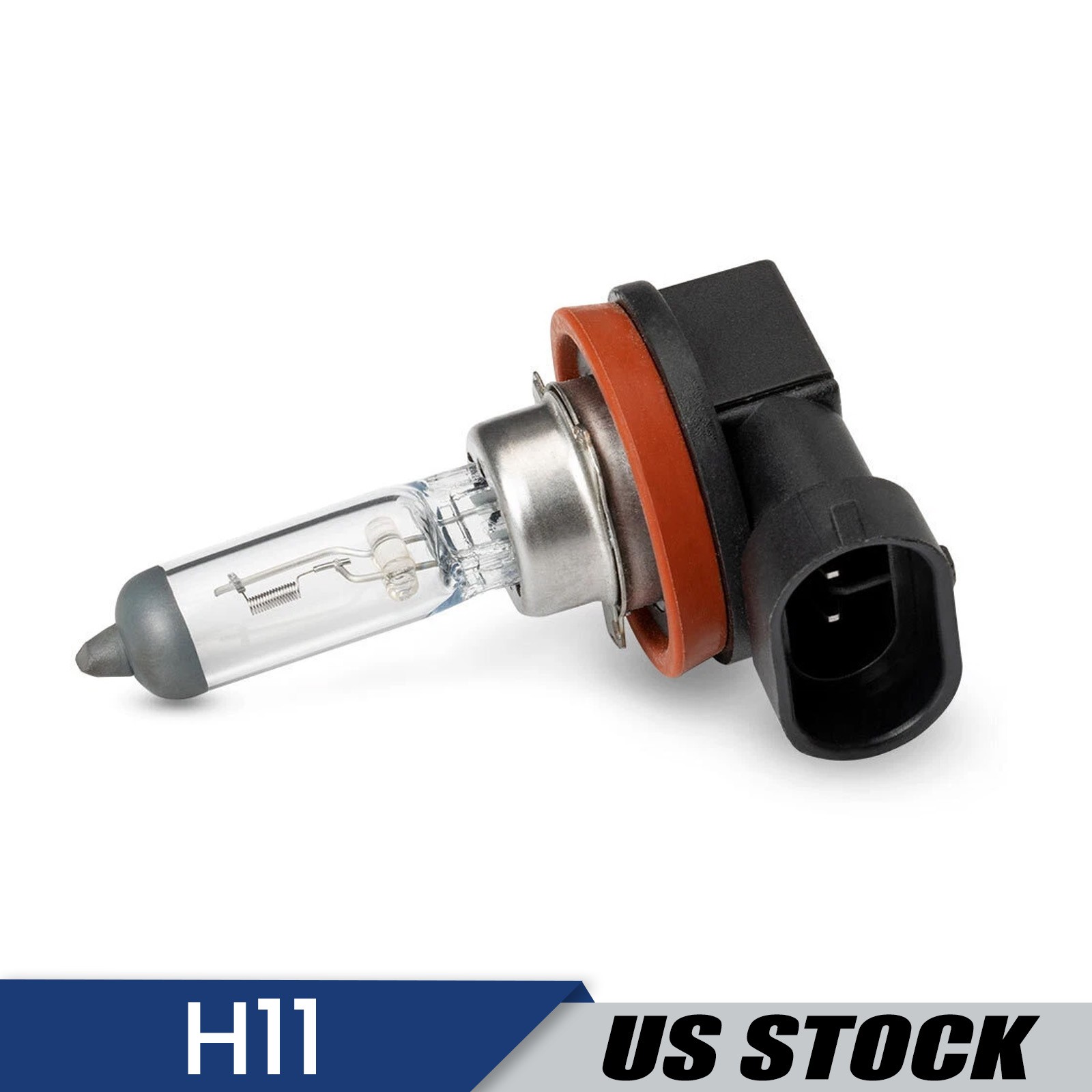 H11 Halogen Headlight Light Bulbs 2Pcs 55W 12V Auto Low-Beam Driving Light 6500K