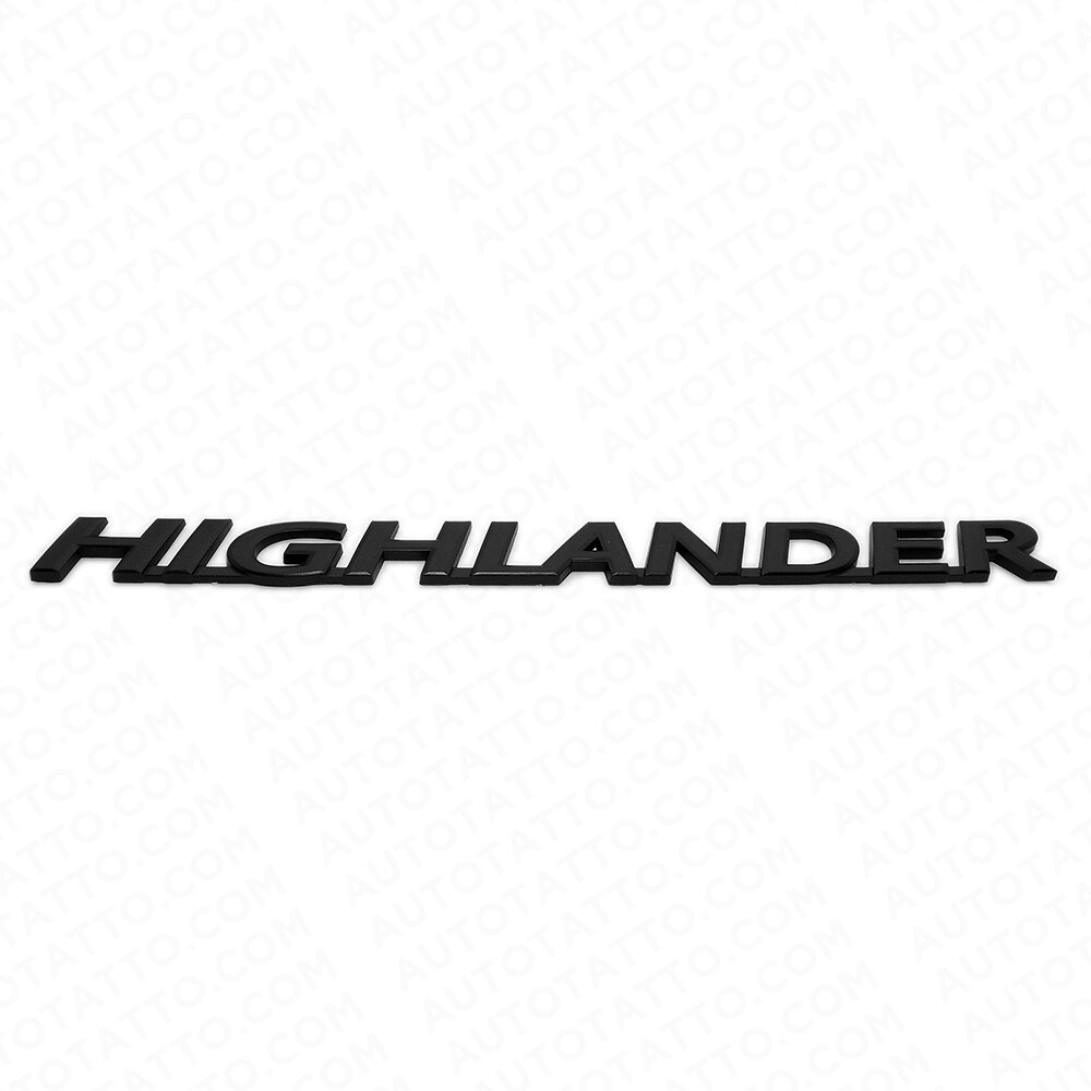 For Toyota Highlander Letter Trunk Lid SUV Liftgate Car Emblem Badge Logo Black
