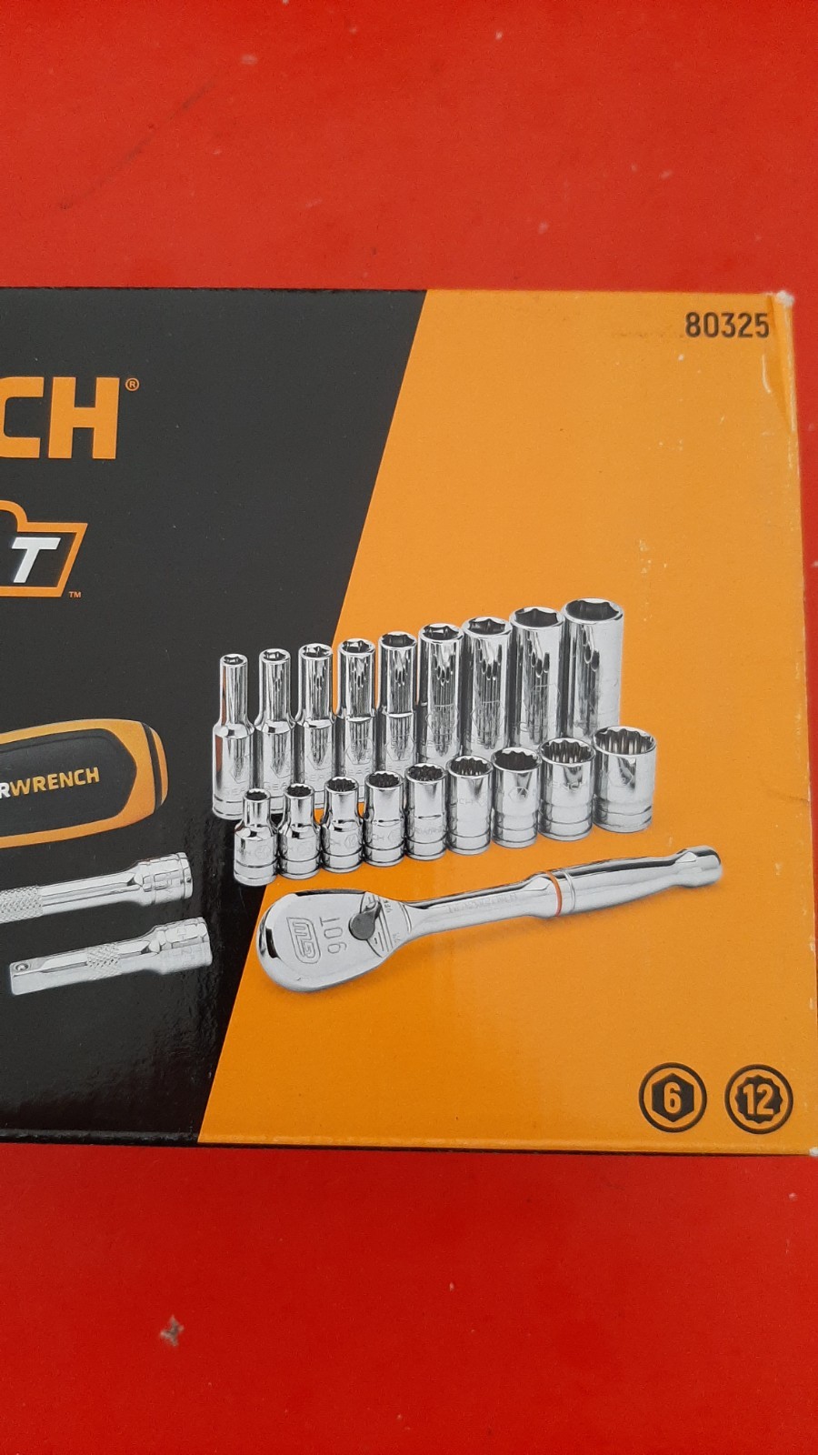 NEW GearWrench 1/4″ Drive Ratchet Socket Set Deep Shallow SAE 22 Piece 80325 6pt