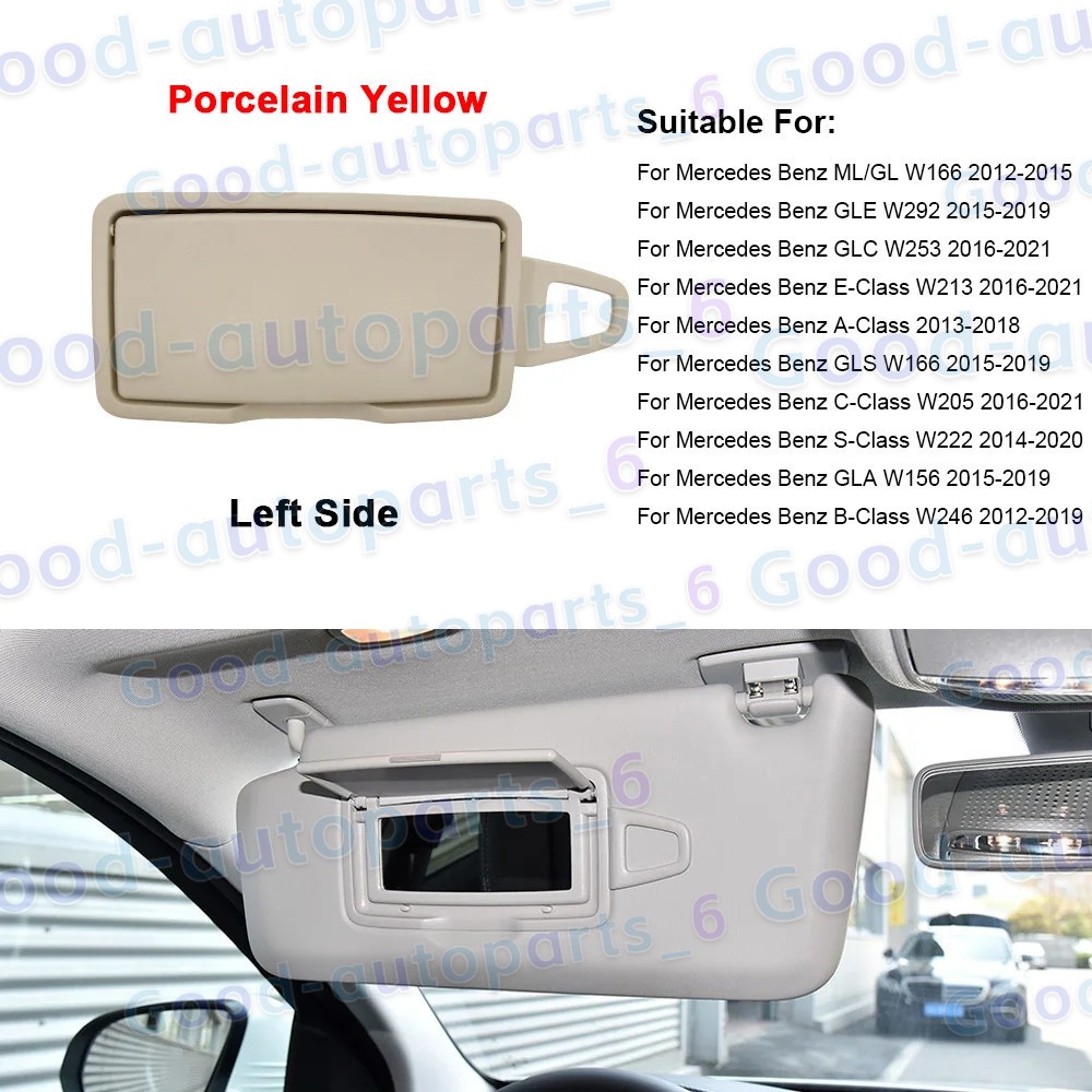 Sun Shade Visor Makeup Cosmetic Mirror Cover For Benz A B C E S GLA GLC Class