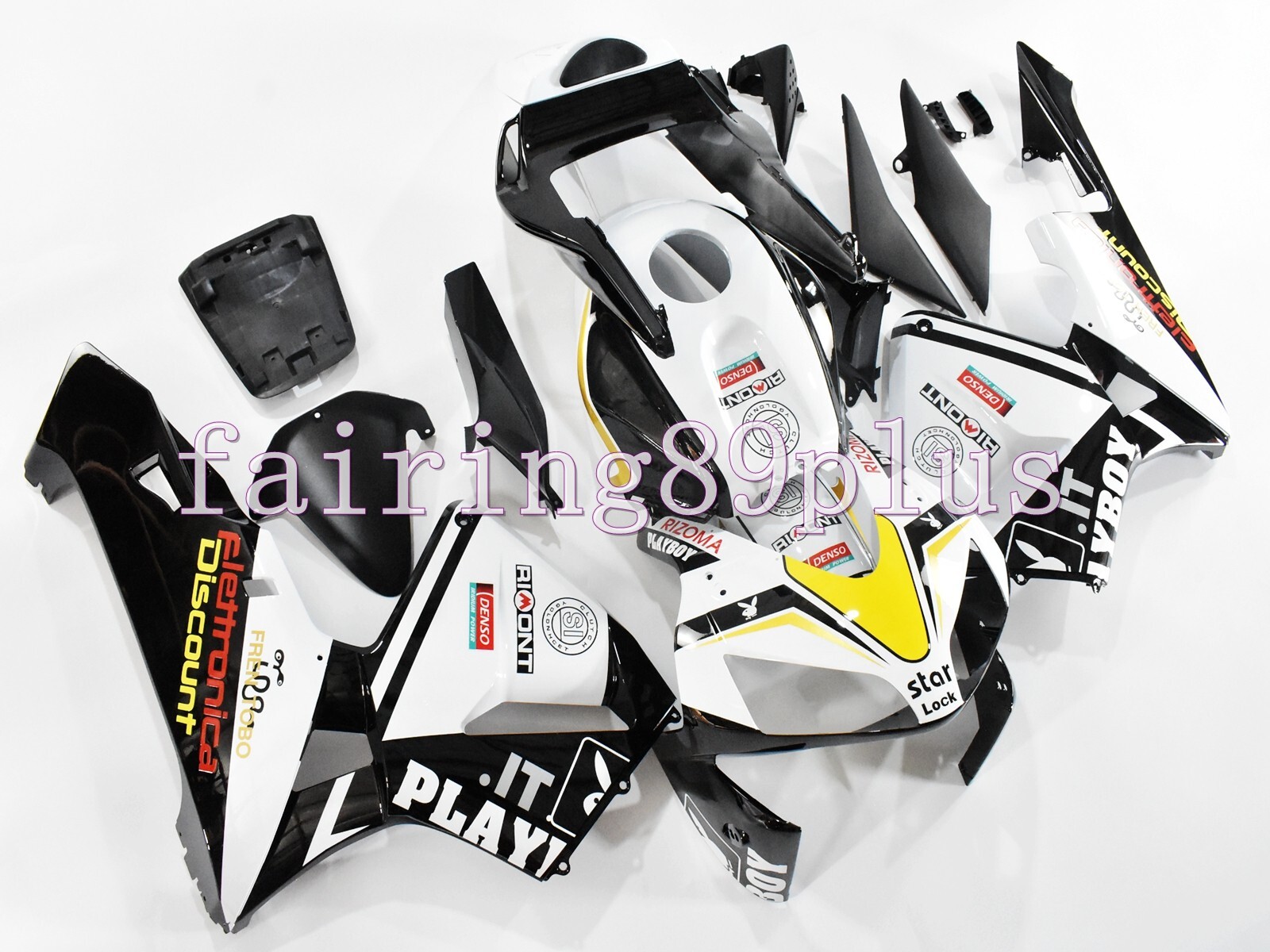 White Black ABS Injection Molded Bodywork Fairing Kit Fit for CBR600RR 2003 2004