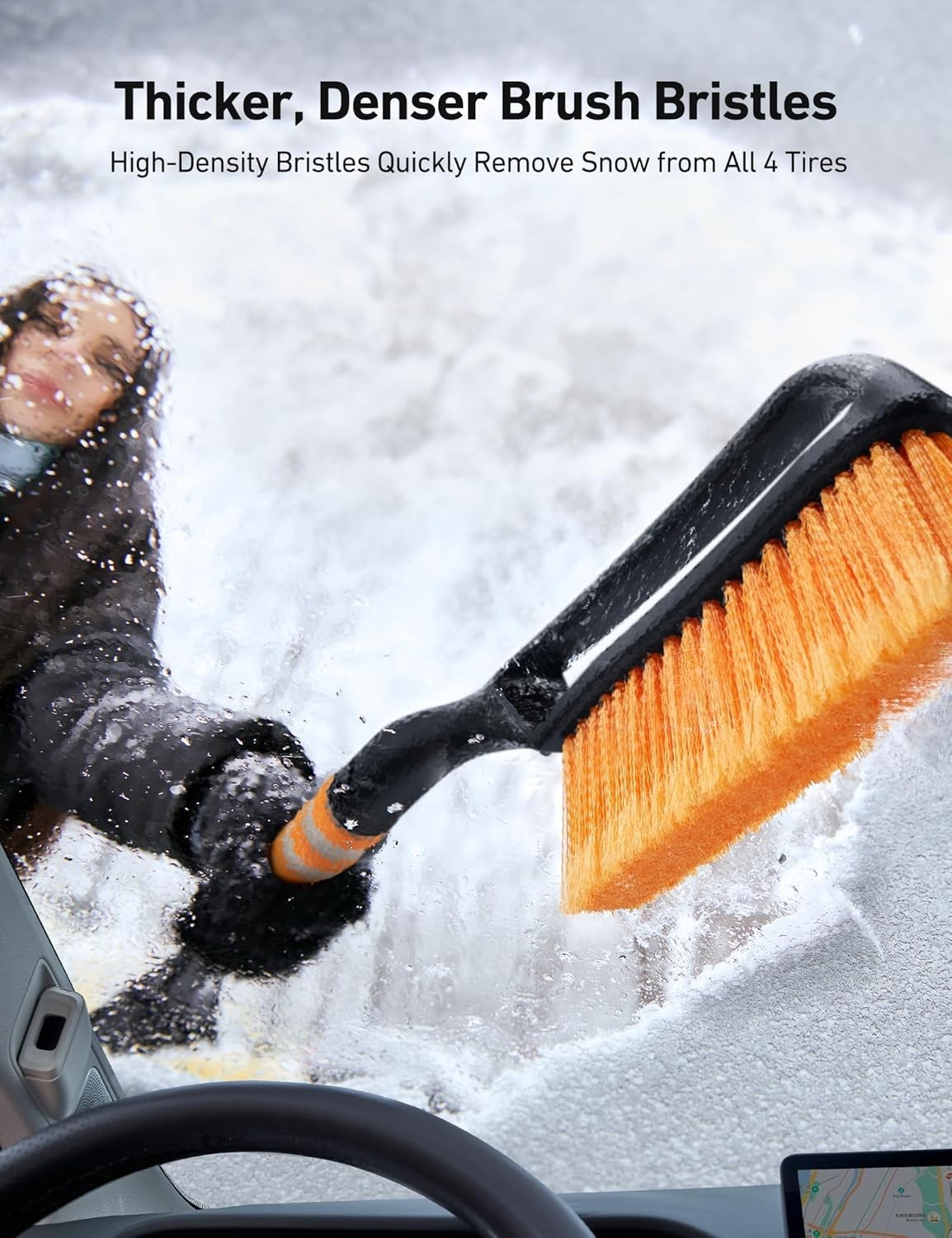 27″ Snow Brush with Ice Scraper For Car Truck SUV Windshield Remover Scraper