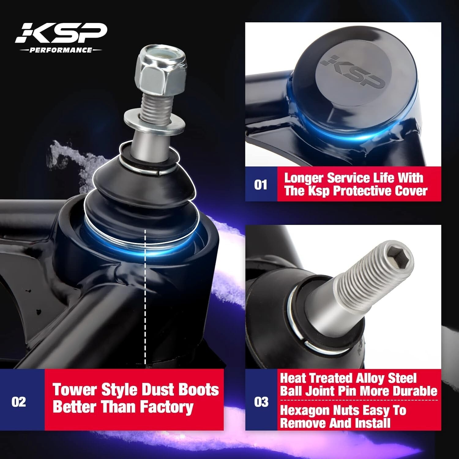 KSP Front Upper Control Arm For 2000-2006 Tundra 2001-2007 Sequoia 2-4″ Lift