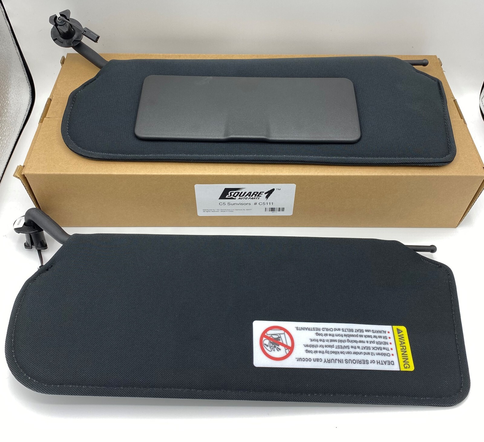 BRAND NEW Sun Visors Sunvisors Black FOR C5 Corvette 1997-2004 UPDATED