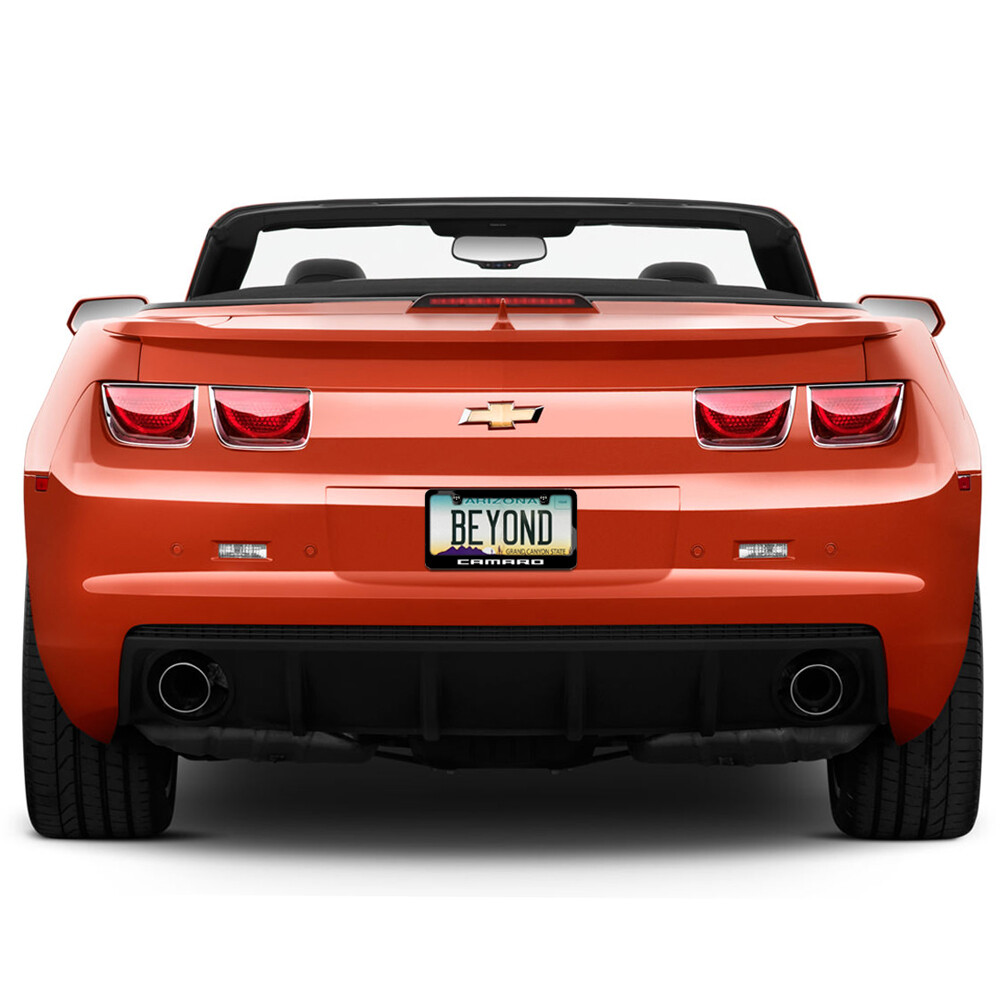 Chevrolet Camaro Black Metal License Plate Frame by iPick Image, Made in USA