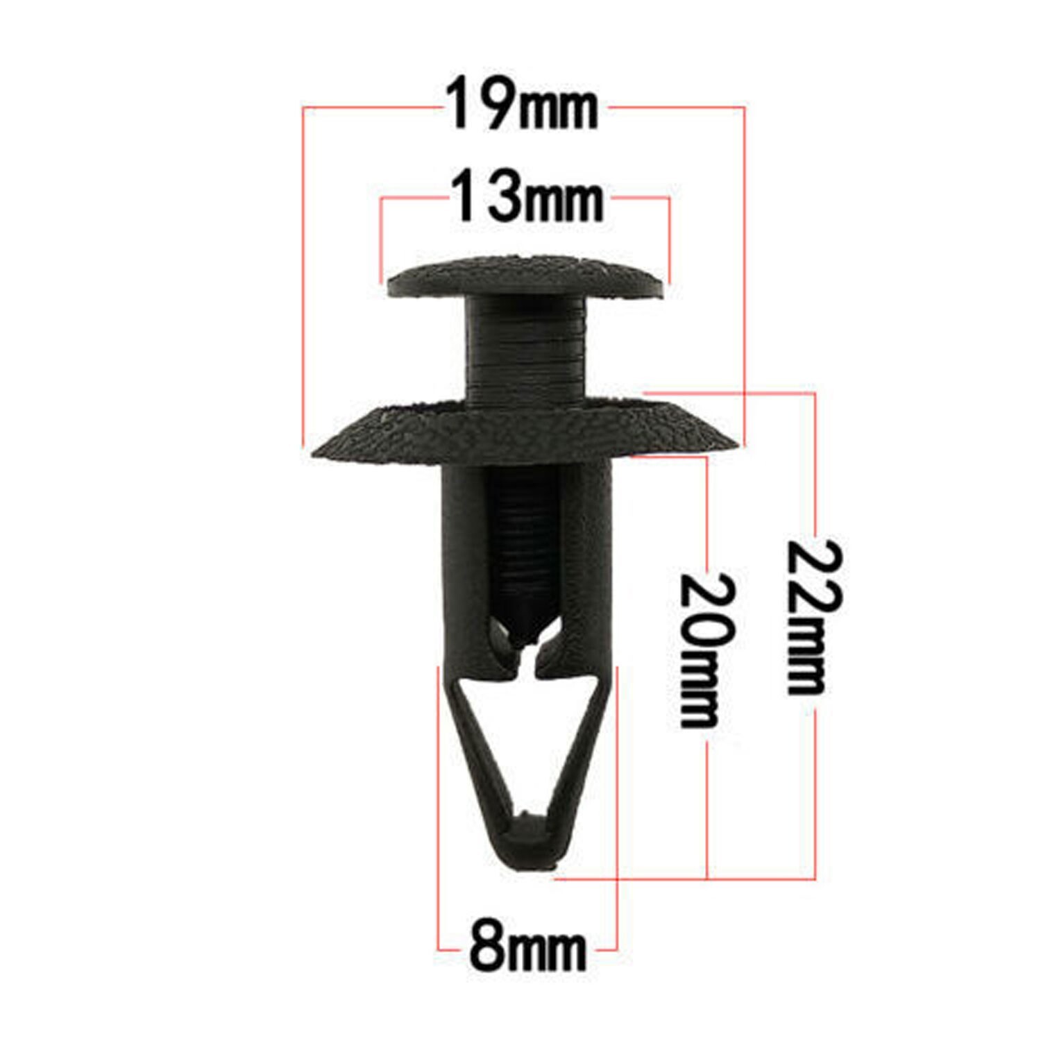 100pcs Bumper Clips FENDER TRIM Car Push Pin Rivet Fastener Retainer 9 8 7 6mm