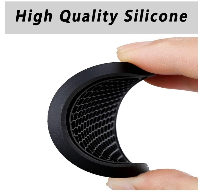 4Pc Silicone Car Cup Holder Coasters Non Slip Universal Black
