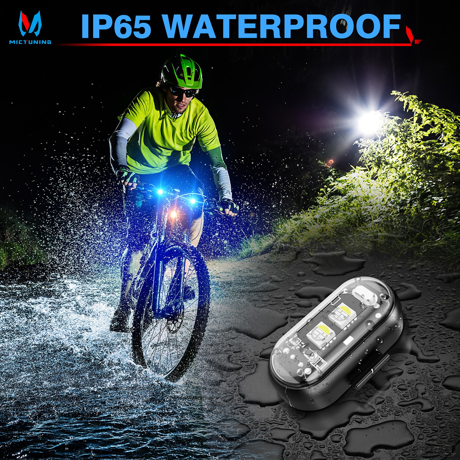 RGB Led Car Ambient Lights Rechargeable Wireless Car Light With Remote Control