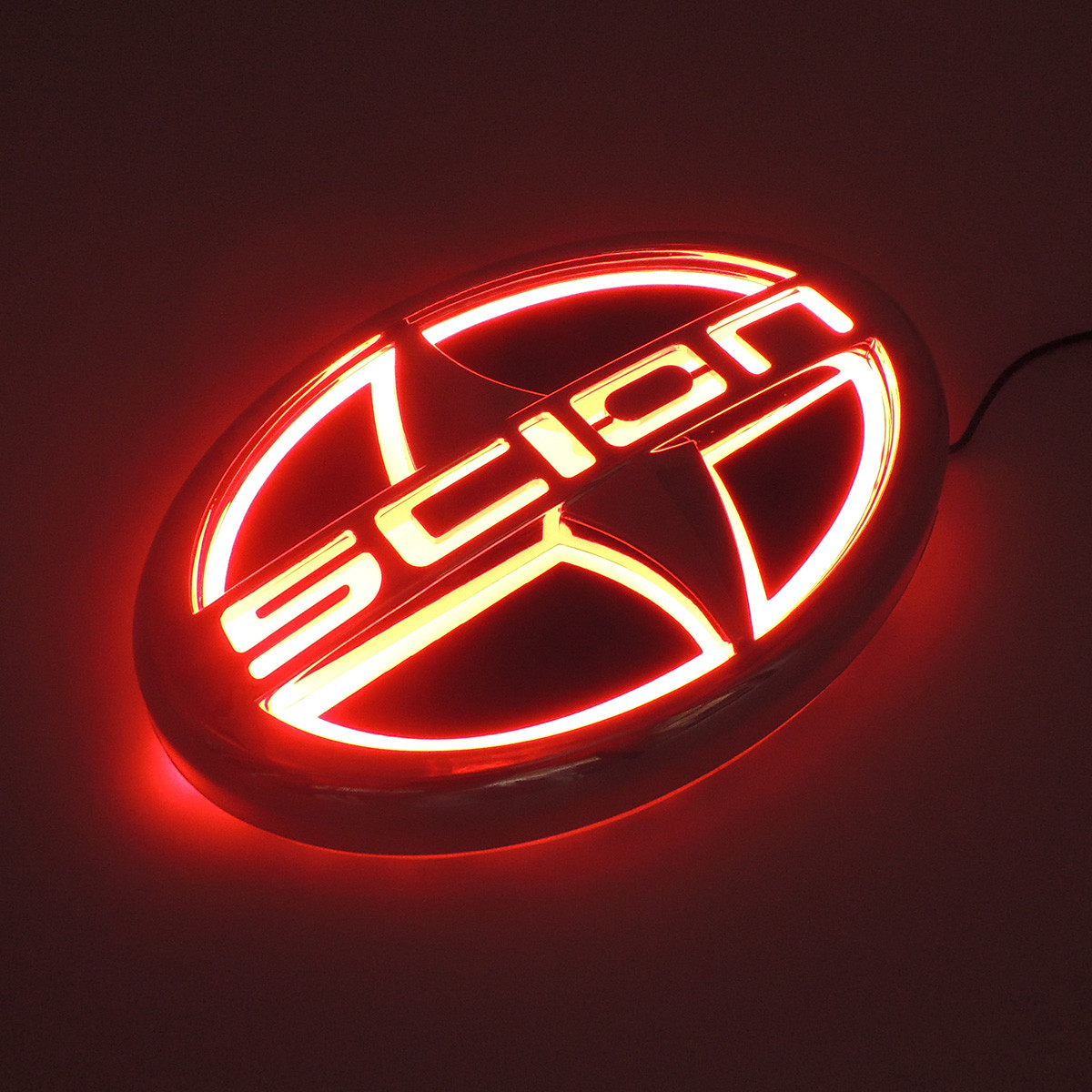 Illuminated Motors 5D LED Car Tail Rear Logo Light Badge Lamp Emblem Fits Scion