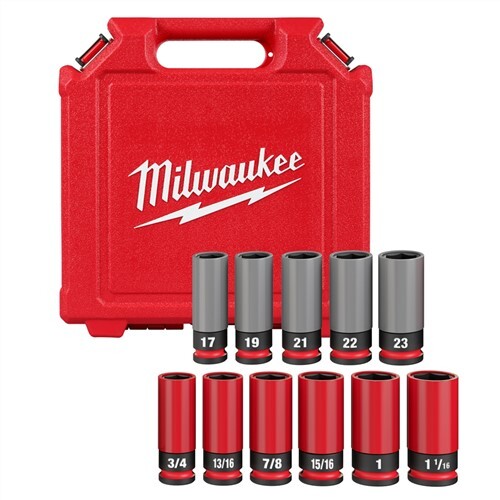 SHOCKWAVE Impact Duty&trade; 1/2 Drive SAE & Metric 11PC Lug Nut Wheel Socket Se