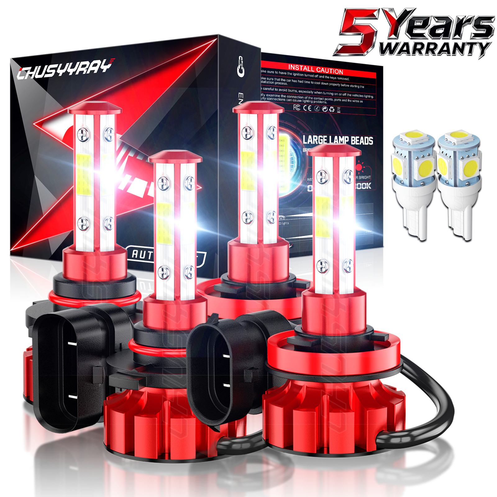 For 07-13 Chevy Silverado 1500 Ultra Bright LED Headlights Bulbs Hi/Lo 10000LM