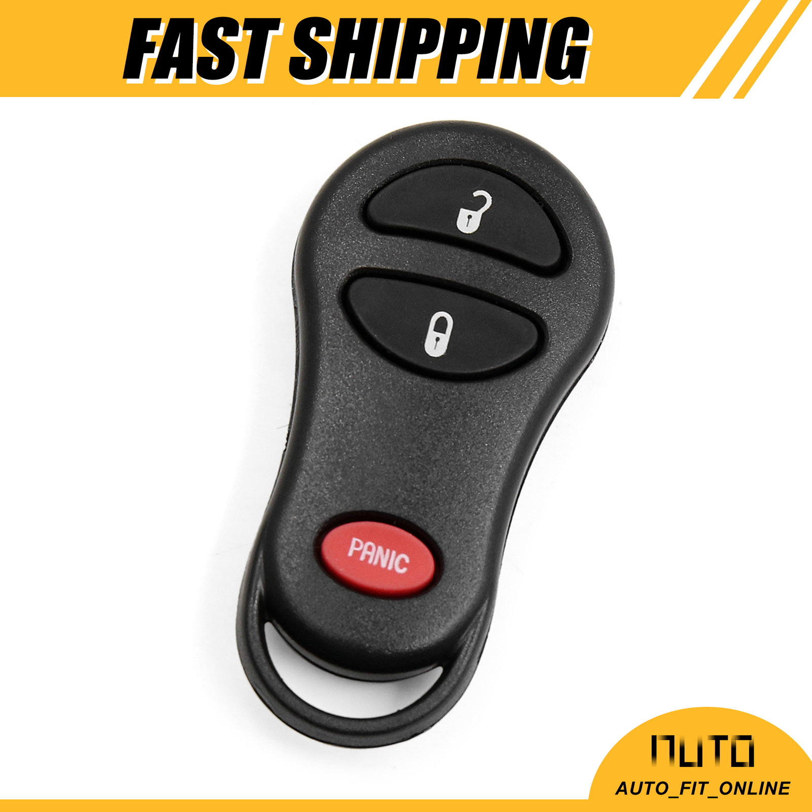 Car Replacement Key Fob Shell Case ONE Custom for Dodge 2001-2005 3 Key Button