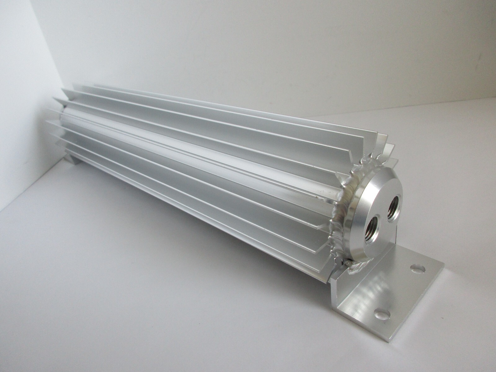 18″ FINNED ALUMINUM TRANSMISSON HEAT SINK COOLER DUAL PASS SBC BBC FORD #7367