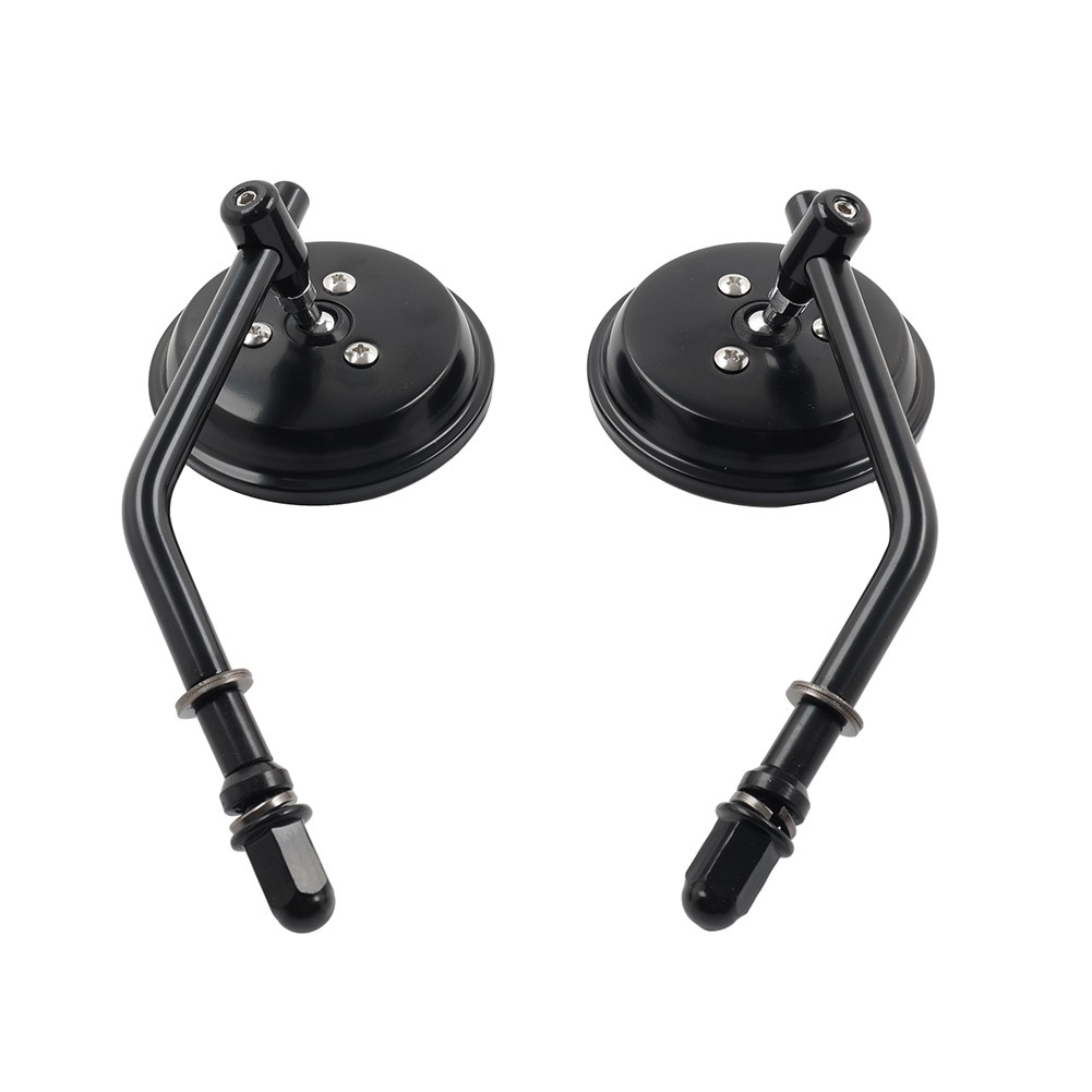 Motorcycle Round Retro Rearview Side Mirrors For Harley Davidson Sporster 8mm