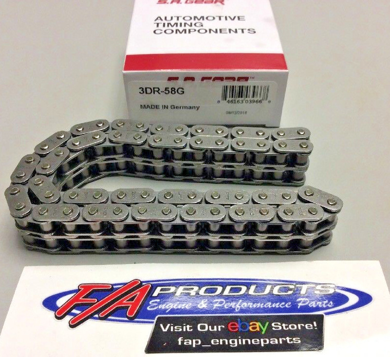Small Block Chevy Race Roller German Replacement Timing Chain S.A. GEAR 3DR-58G