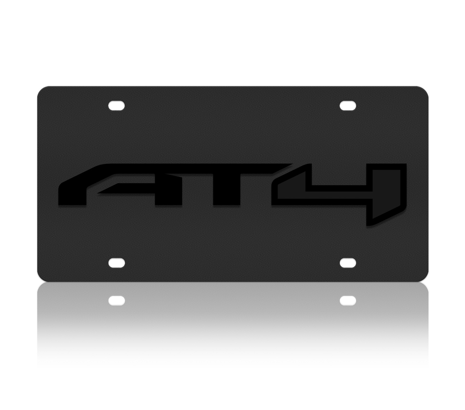 GMC AT4 3D Logo Stealth Matte Black Carbon License Plate Official Licensed
