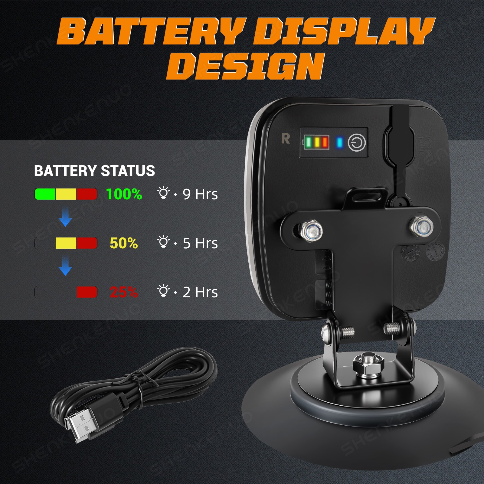 Magnetic Wireless TrailerLight IP67 Waterproof Brake Reverse License Plate Light