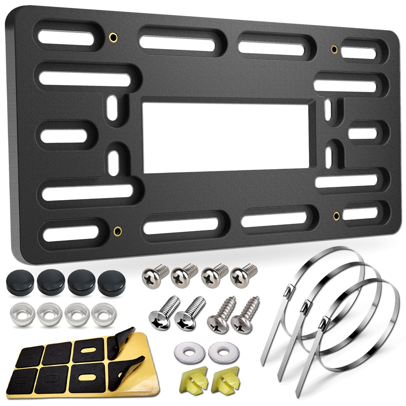 License Plate Bracket Holder- Front License Plate Mounting Kit, Universal Bumper