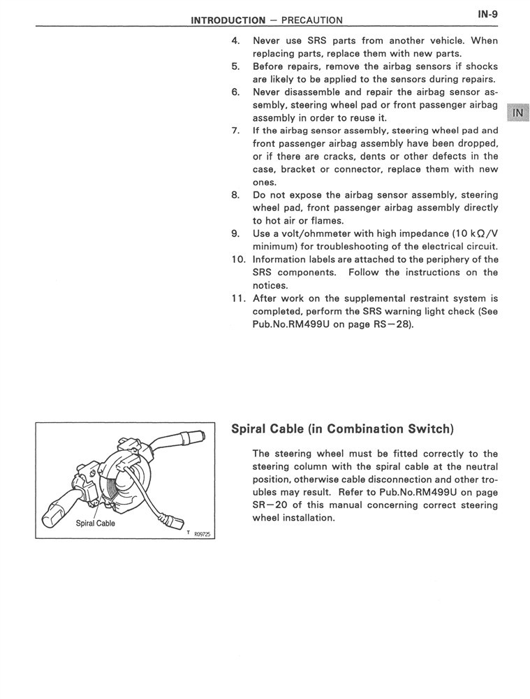 1997 Toyota Paseo Convertible Supplement Shop Service Repair Manual Book OEM