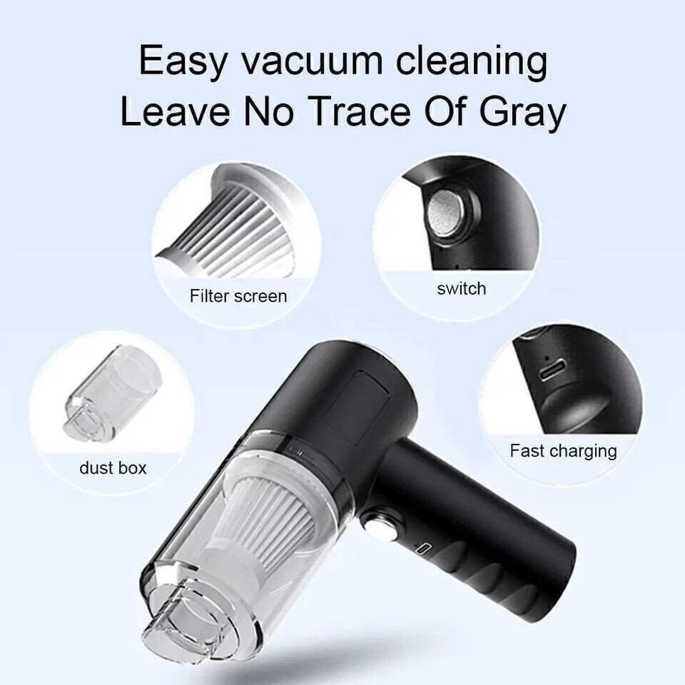 120W Cordless Handheld Rechargeable Vacuum Cleaner Home Auto Wet&Dry Duster