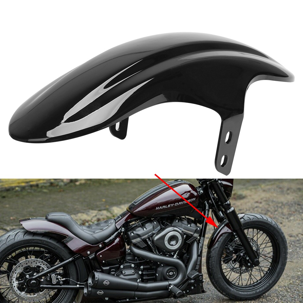 Black Short Front Fender For Harley M8 Softail Street Bob FXBB FXBBS 2018-UP