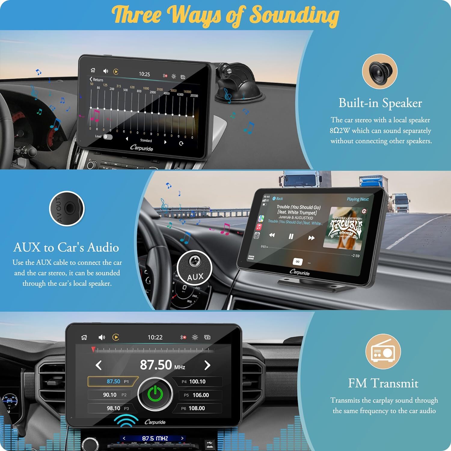 Carpuride W701Pro Wireless Apple Carplay Android Auto Car Stereo Dual Bluetooth