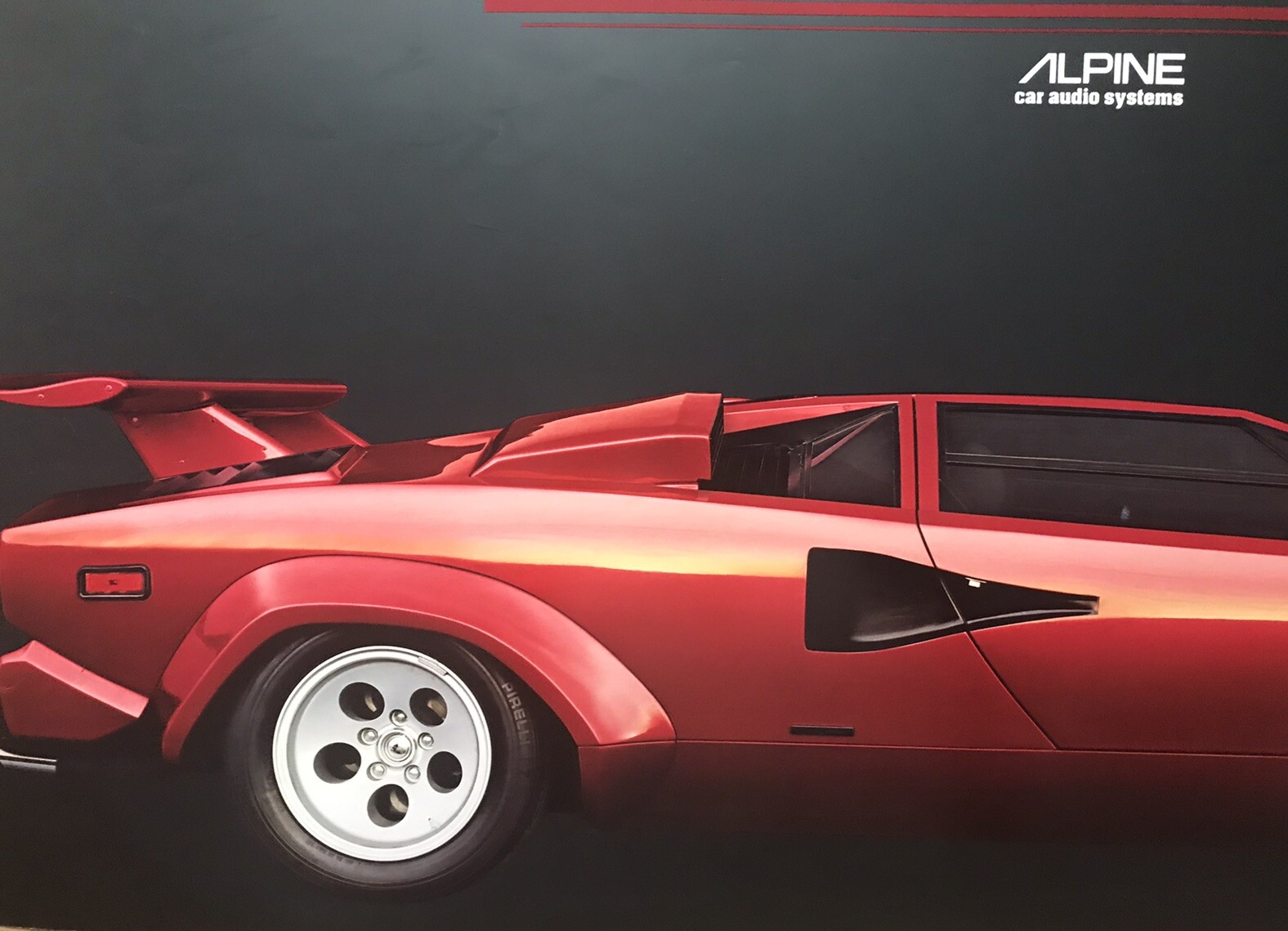 Body By Lamborghini High Fidelity By Alpine Original 1981+2 Free Car Poster!LQQK