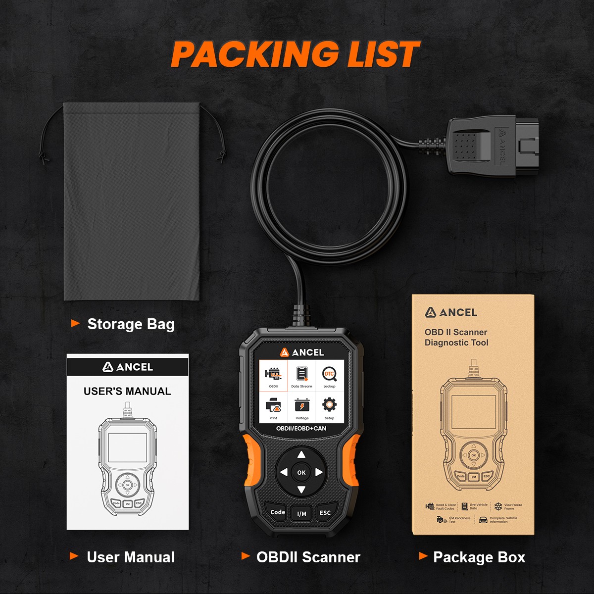 ANCEL AD410 OBD2 Scanner Code Reader Car Diagnostic Scan Tool Check Engine Fault