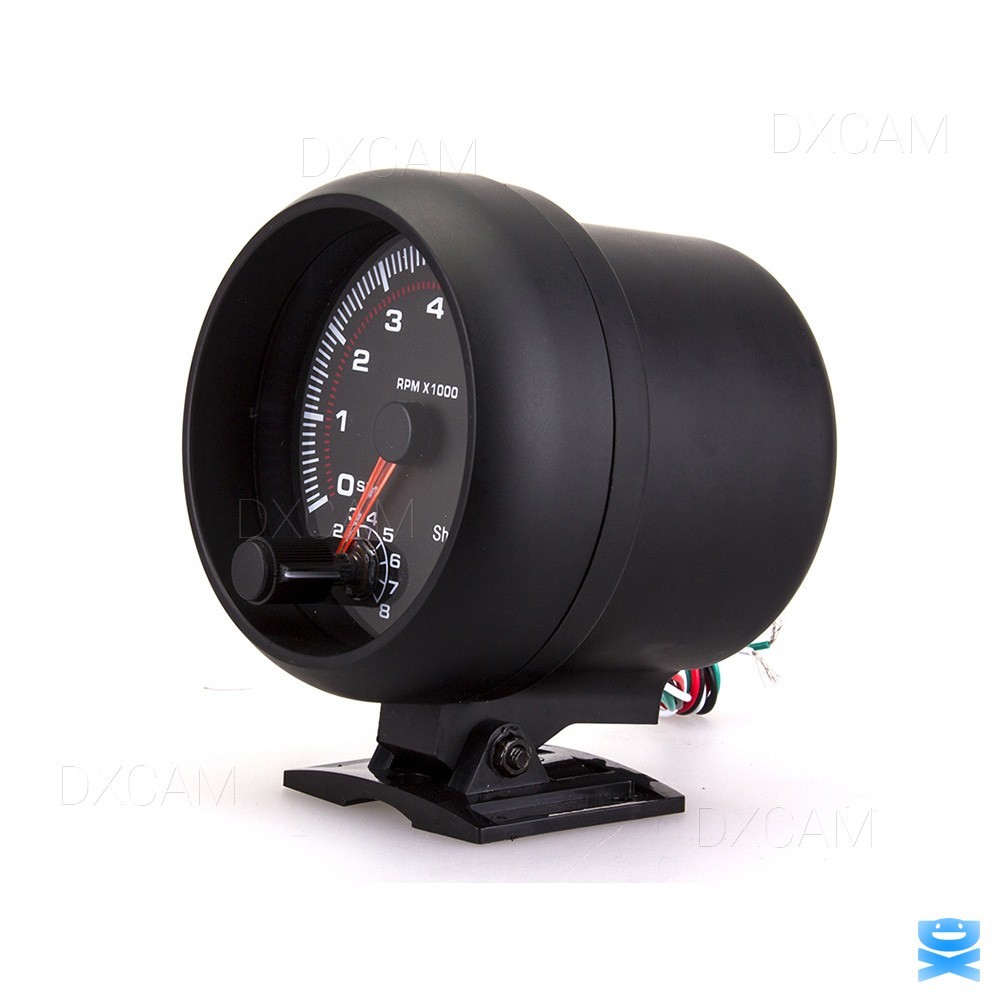 3.75″ 12V Car Tachometer Gauge Meter 0-8000 RPM With LED Shift Light Universal