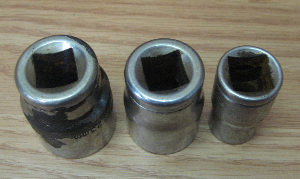 Lot of 3 Unbranded/Generic 6 Point 23mm 21mm 13mm 1/2″ Drive Socket Set Only