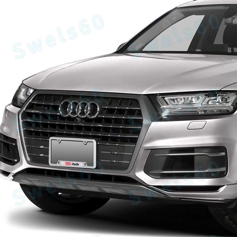 1PCS For AUDI Silver Metal Stainless Steel License Plate Frame NEW