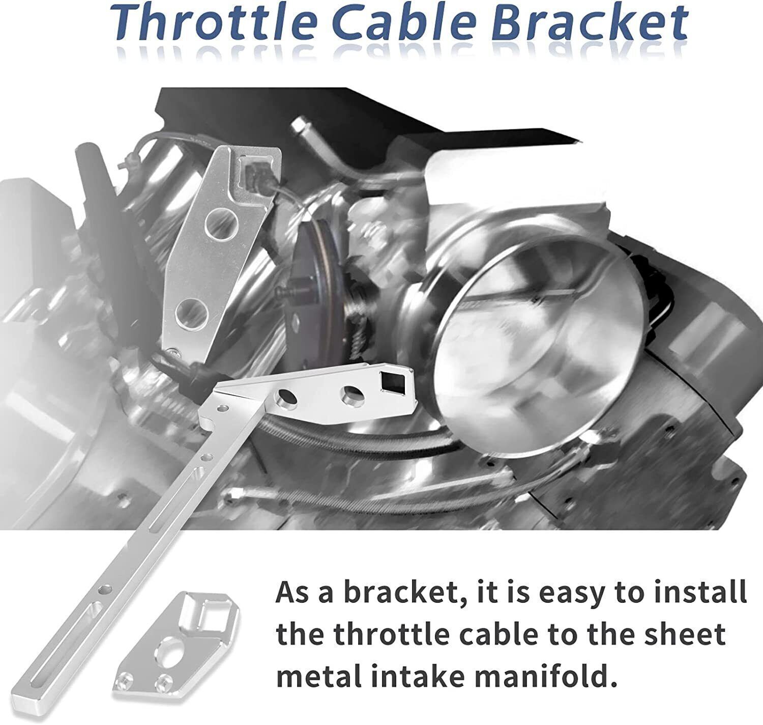 Aluminum Alloy LS1 Throttle Cable Bracket For 102mm Sheet Metal Intake Manifold
