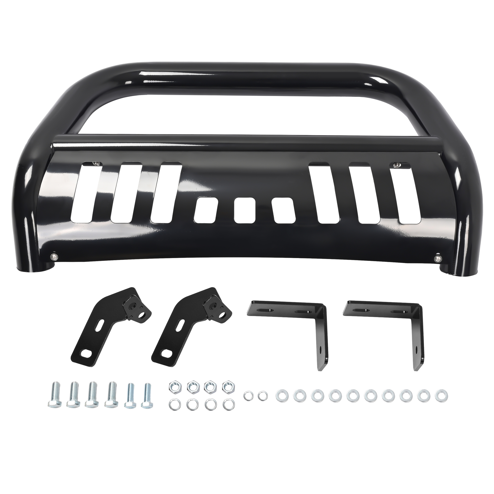 3″ Bumper Bull Bar Push Guard Brush Protector w/Skid Black For Toyota RAV4 06-16