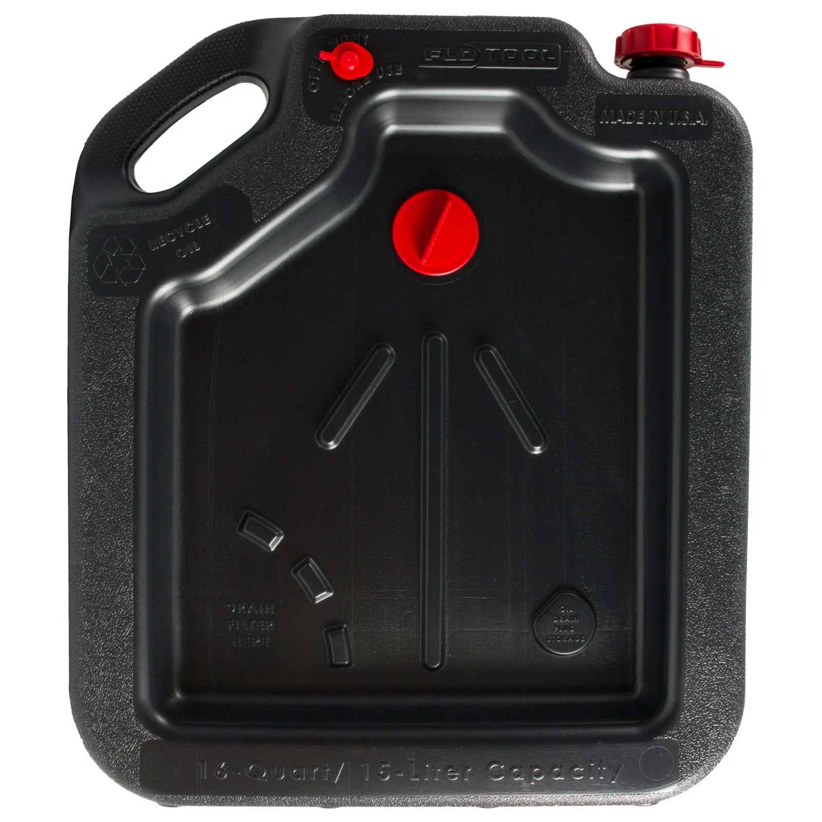 Oil Change Drain Container 16 Quart Large Pan leak-proof High Capacity Car Auto