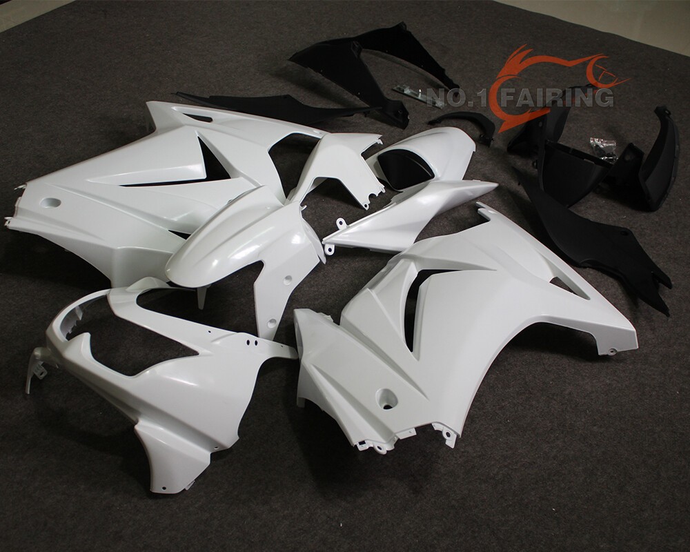 Fairing Kit Body Work ABS Fit For Kawasaki Ninja 250R 2008-2012 Unpainted White