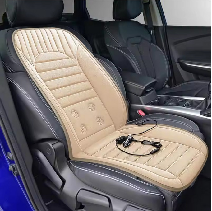 Winter Heating Car Seat Cover Cushion Short Plush Chair Warmer Pad Anti-slip