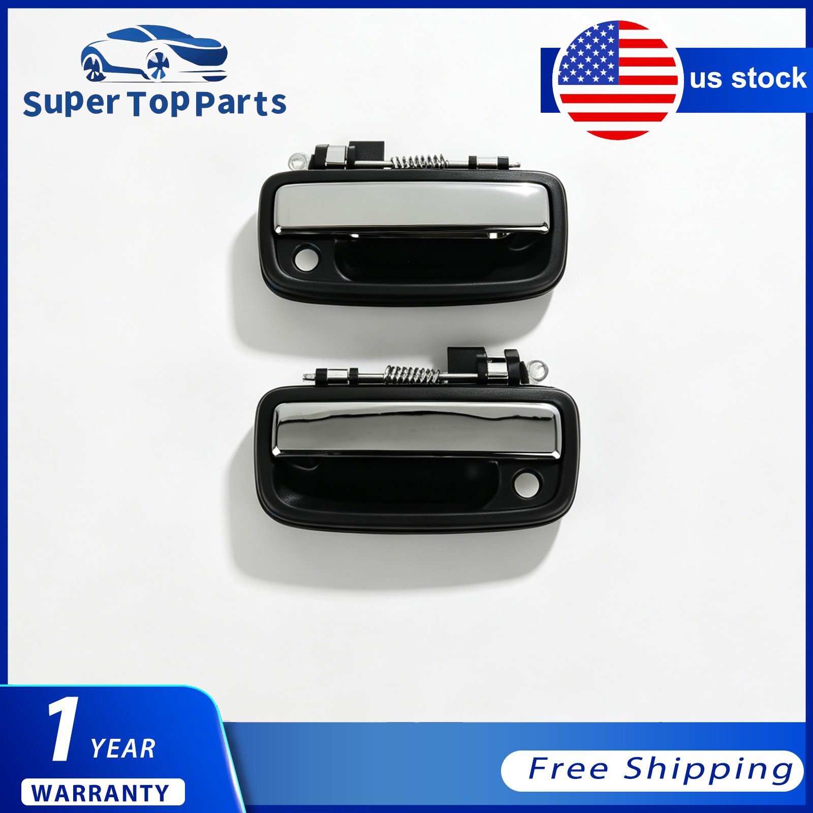 2x Front Metal Exterior Door Handle for Toyota Tacoma 95-04