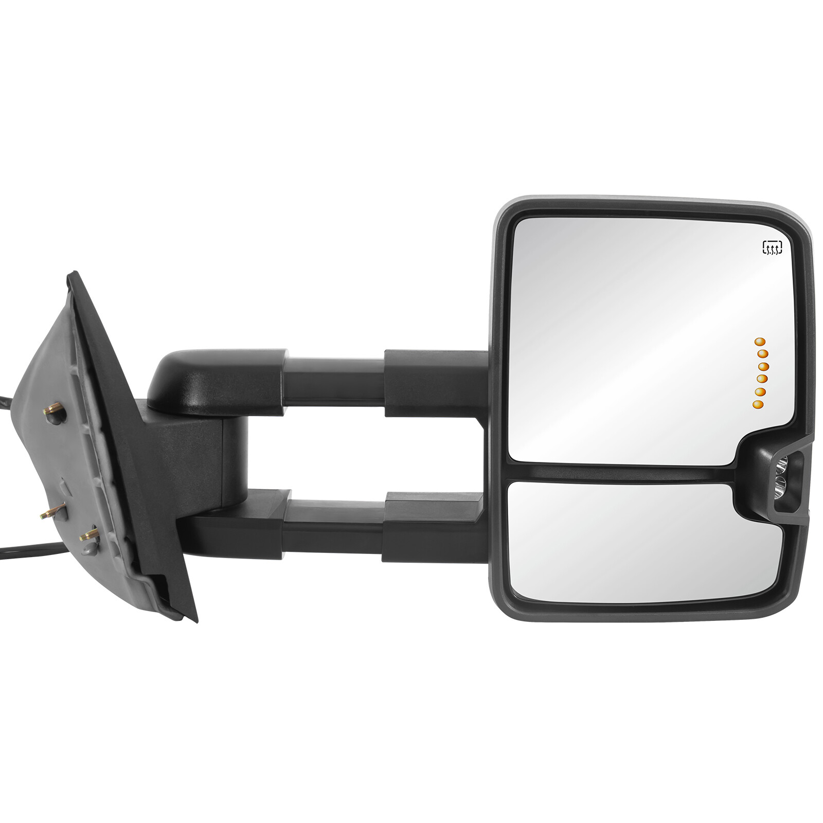 2X Switchback White Painted Tow Mirrors For 2008-2013 Silverado 1500 2500HD 3500