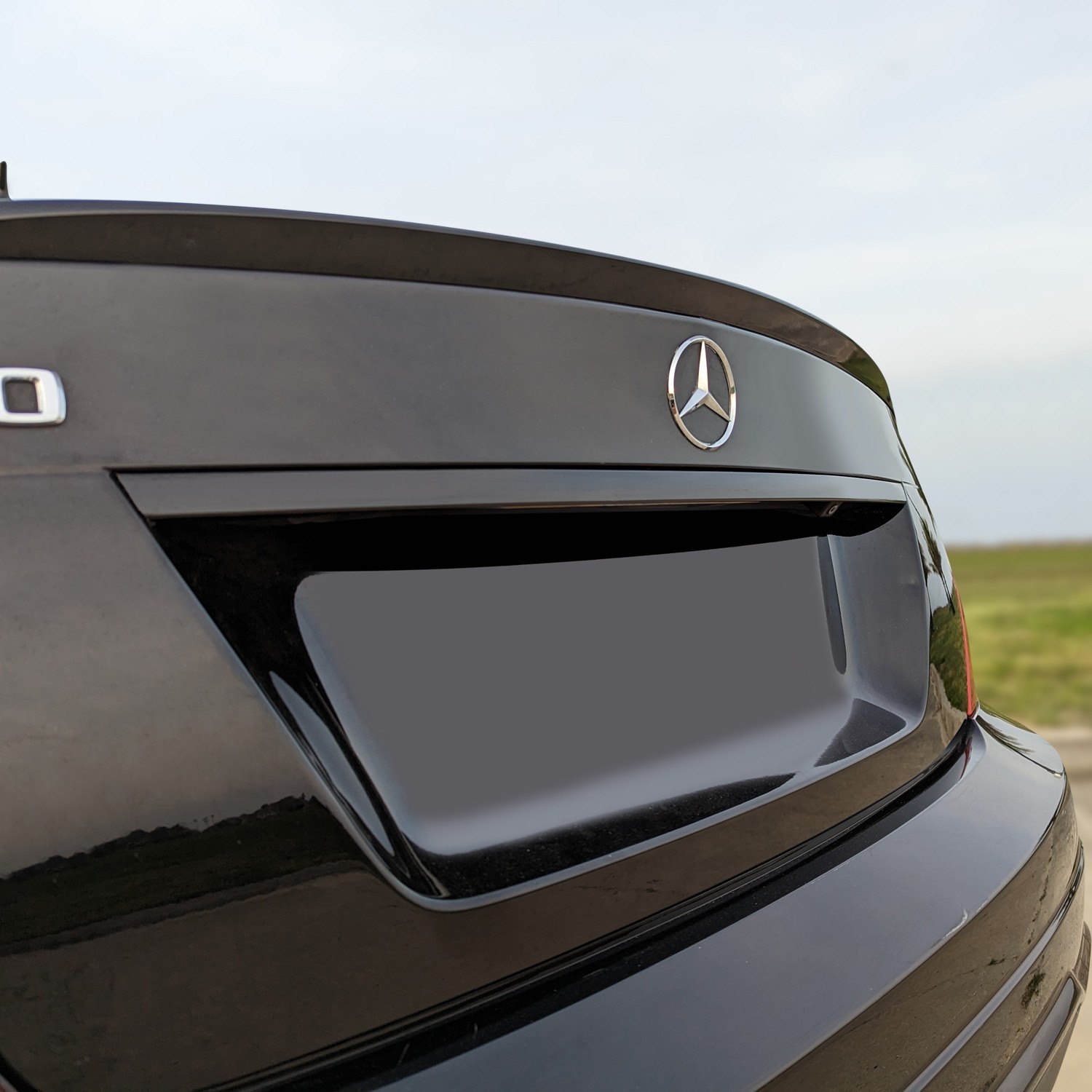 Chrome Delete Blackout Vinyl for 2008-14 Mercedes C Class Trunk Trim